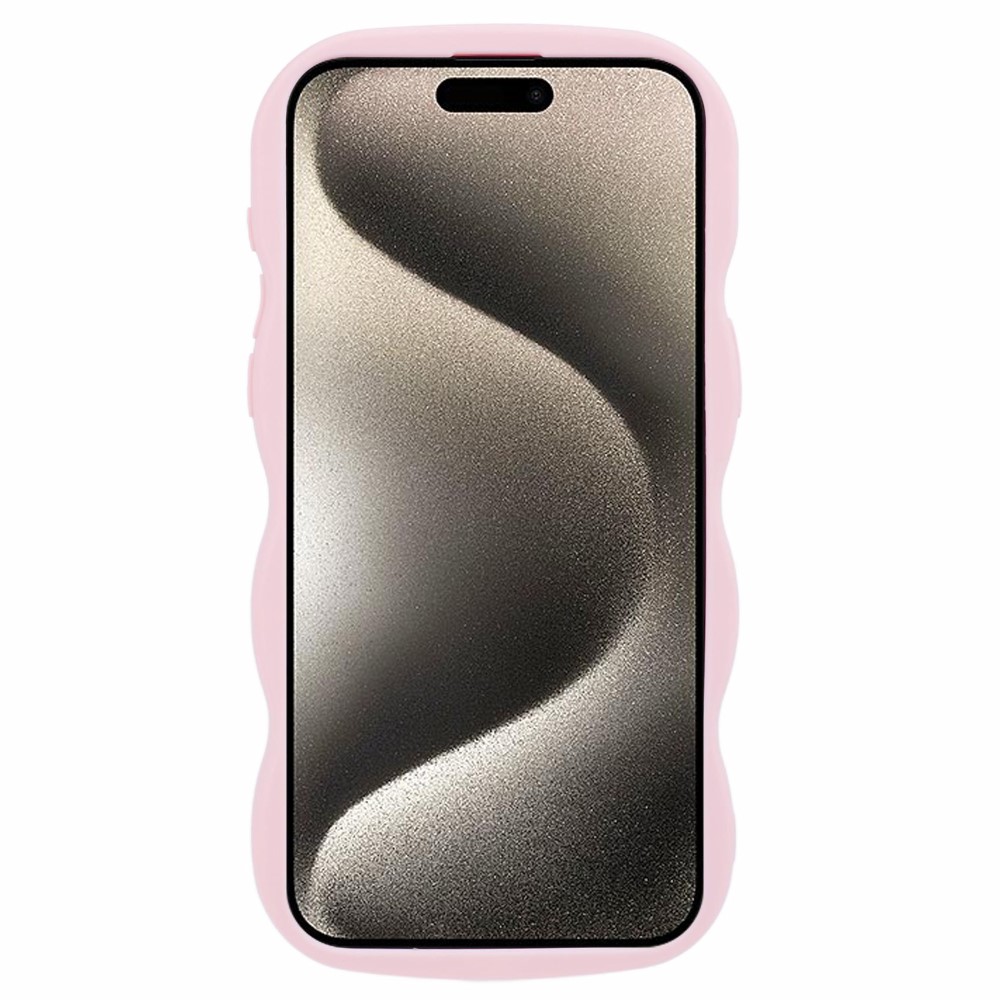  iPhone 13 Pro Mobilskal Wavy Ljus Rosa