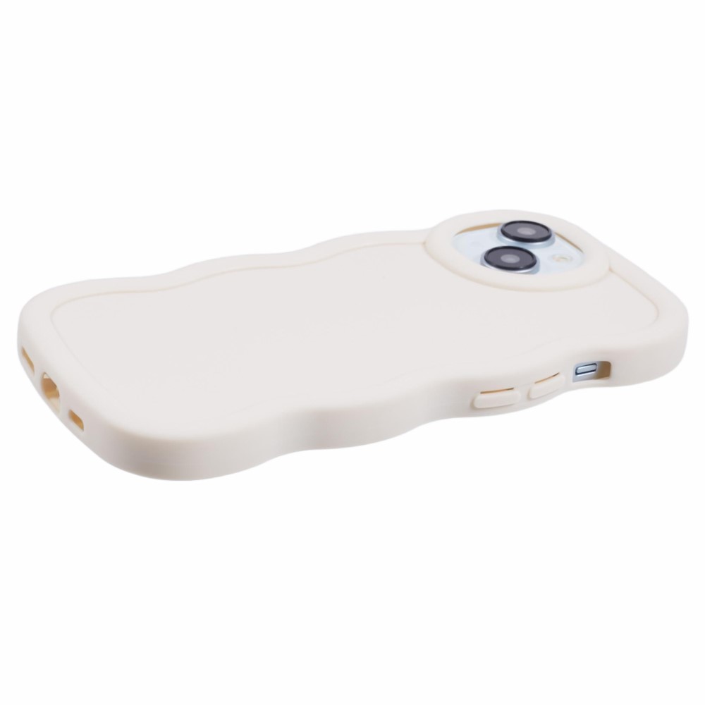  iPhone 14 Mobilskal Wavy Off White
