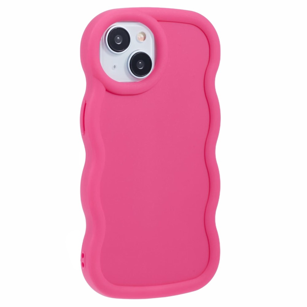  iPhone 14 Mobilskal Wavy Rosa