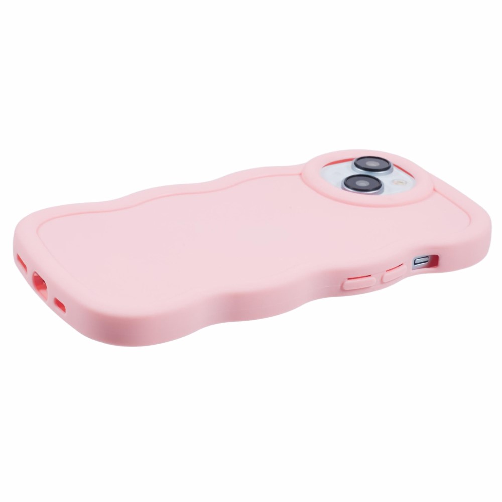  iPhone 13 Mobilskal Wavy Ljus Rosa