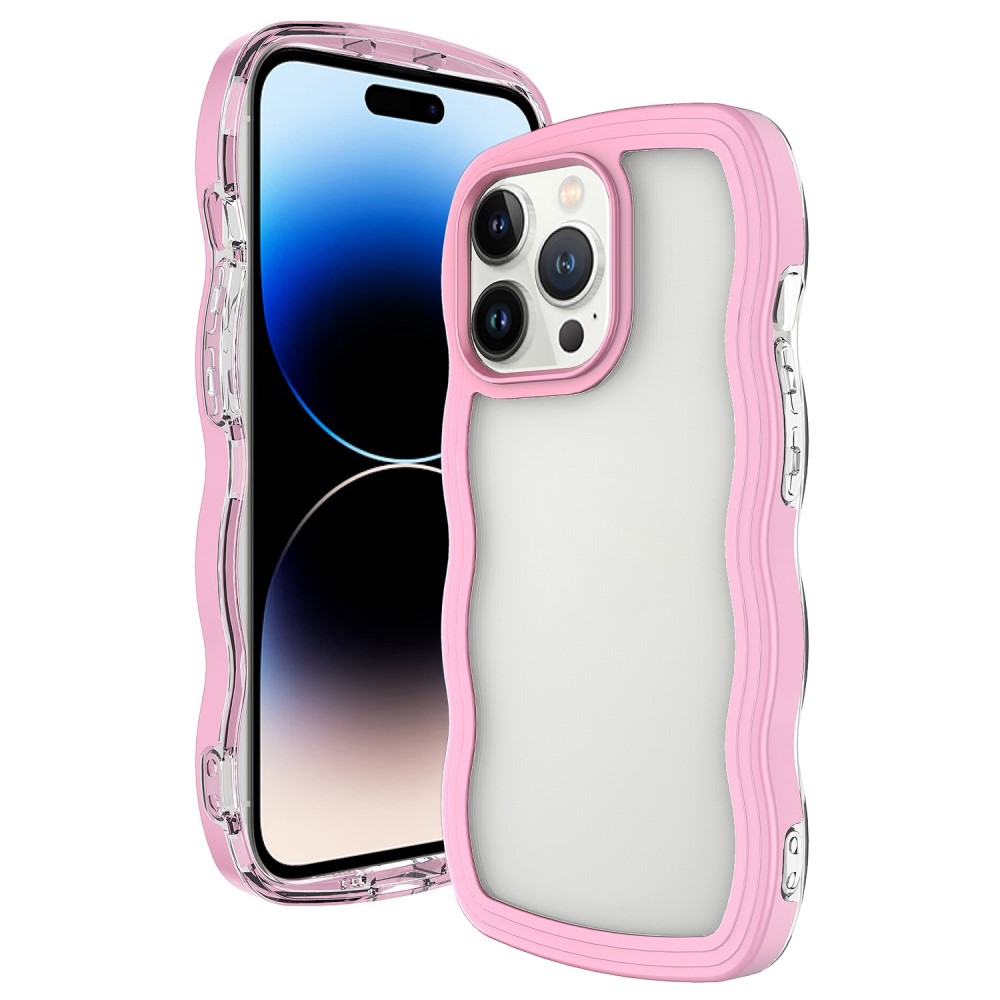 iPhone 14 Pro Max Skal Wavy Hybrid Rosa