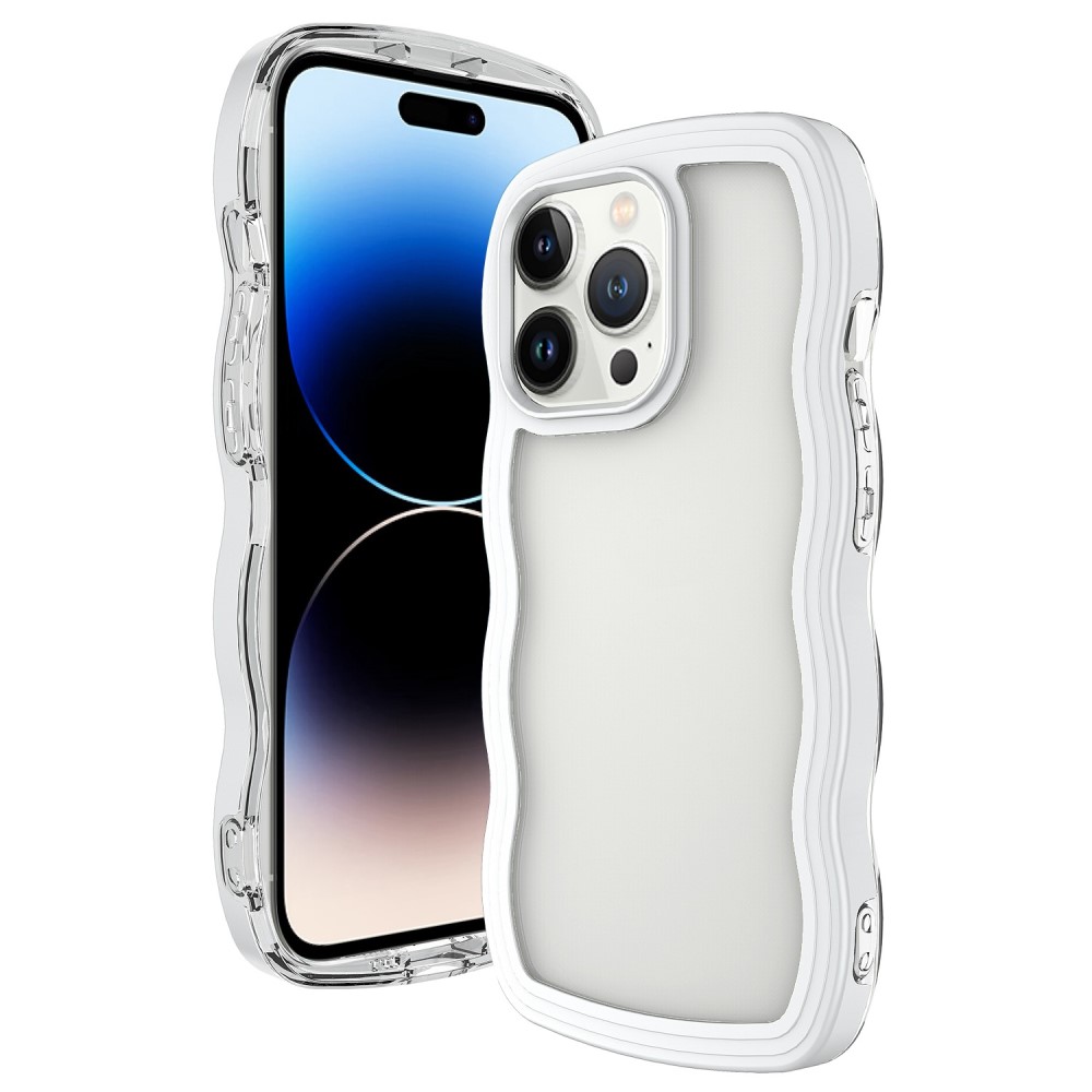  iPhone 14 Pro Max Skal Wavy Hybrid Vit