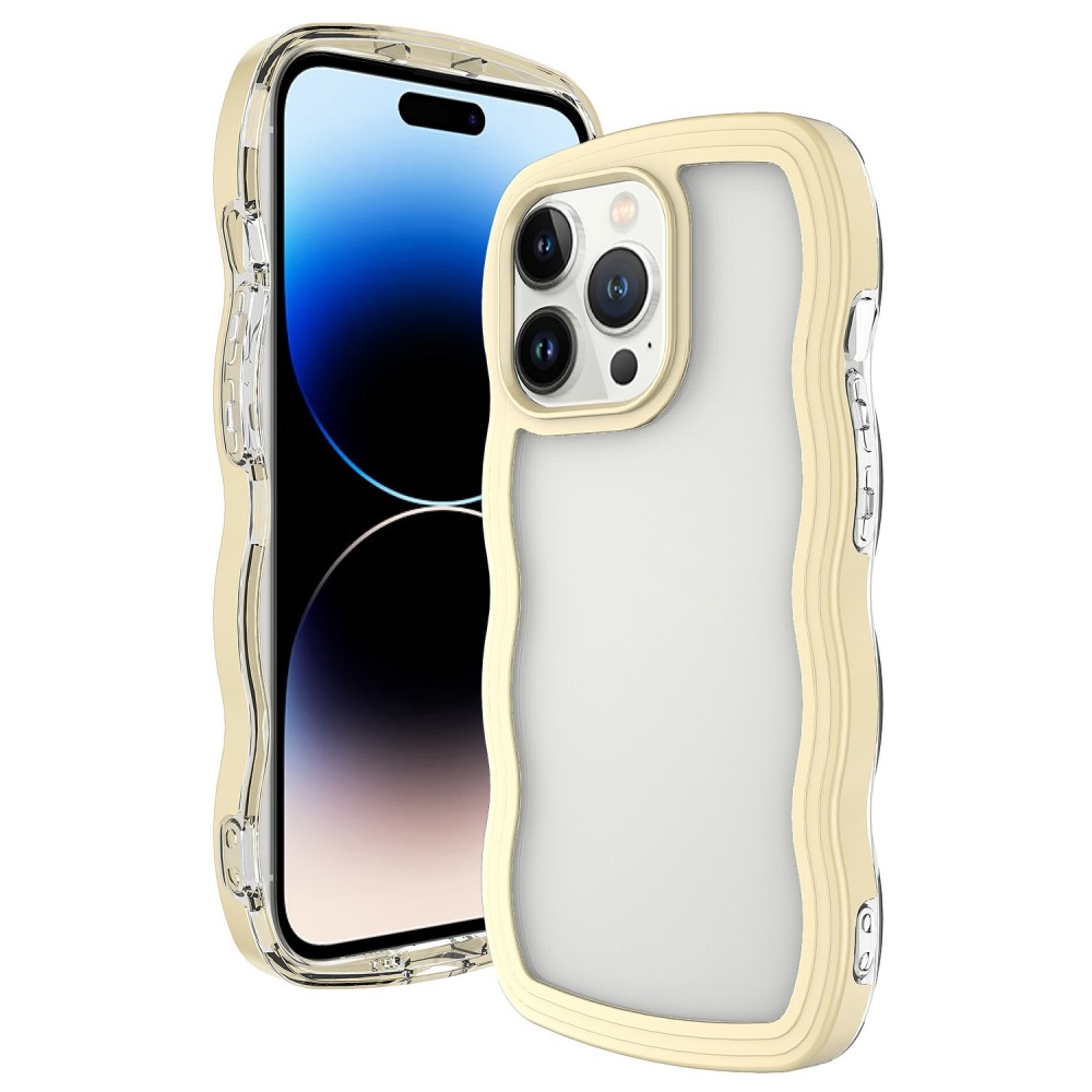  iPhone 14 Pro Skal Wavy Hybrid Gul