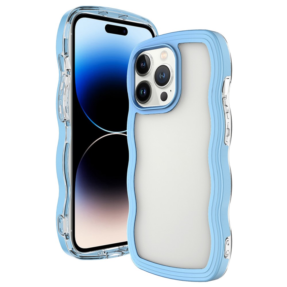  iPhone 14 Pro Skal Wavy Hybrid Blå