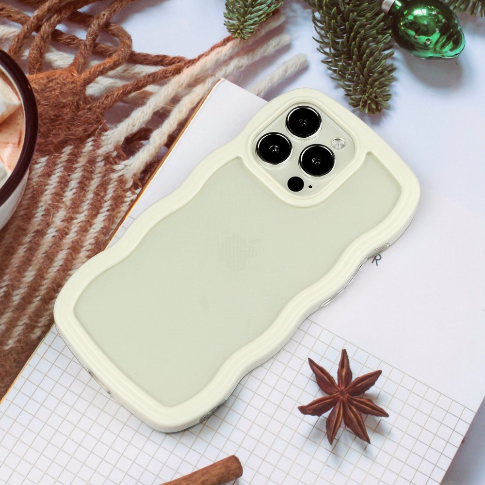  iPhone 14 Pro Skal Wavy Hybrid Vit