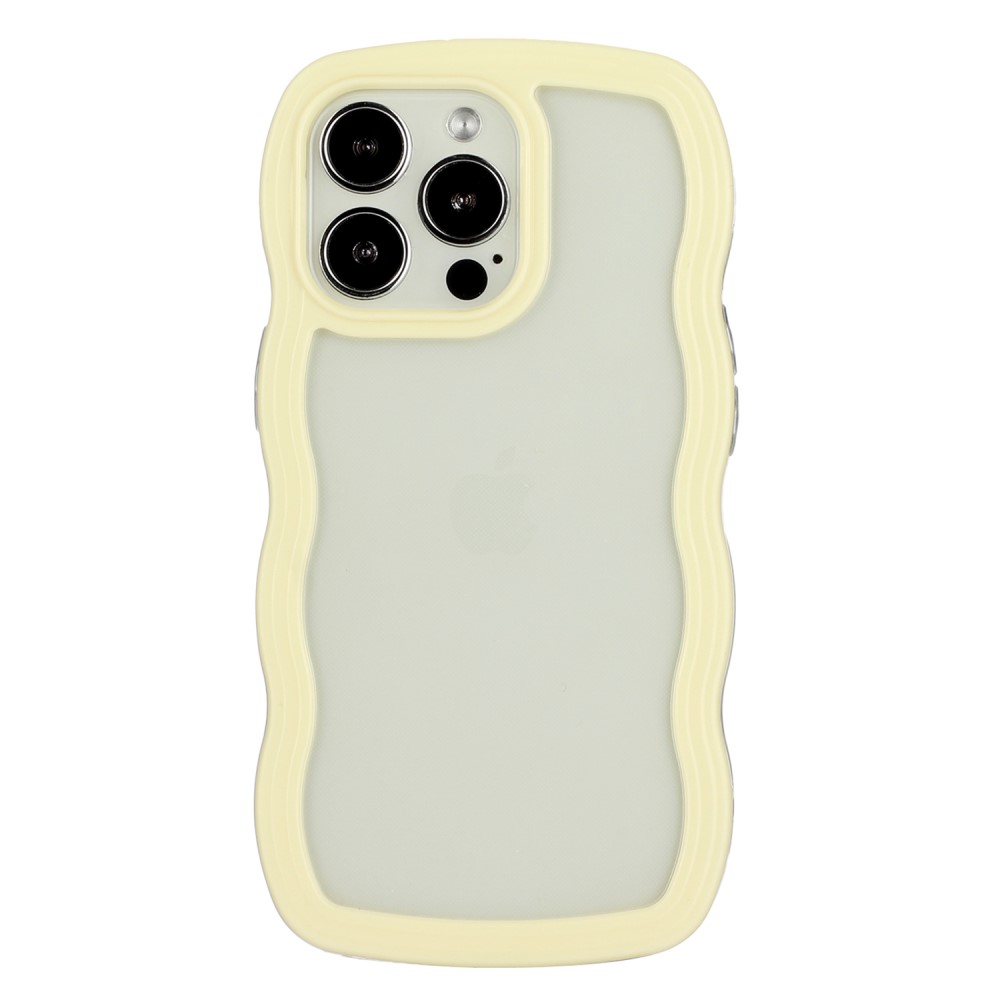  iPhone 15 Pro Max Skal Wavy Hybrid Transparent/Gul