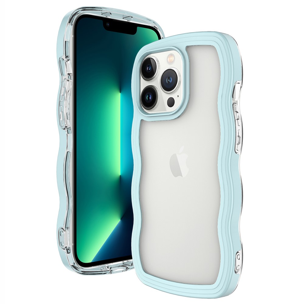  iPhone 15 Pro Max Skal Wavy Hybrid Transparent/Grön
