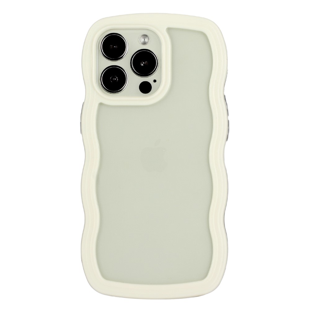  iPhone 15 Pro Skal Wavy HybridTransparent/Vit