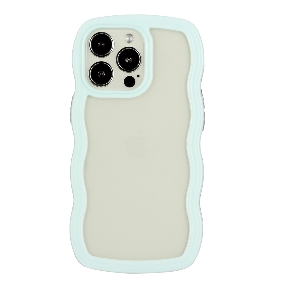  iPhone 15 Pro Skal Wavy Hybrid Transparent/Grön