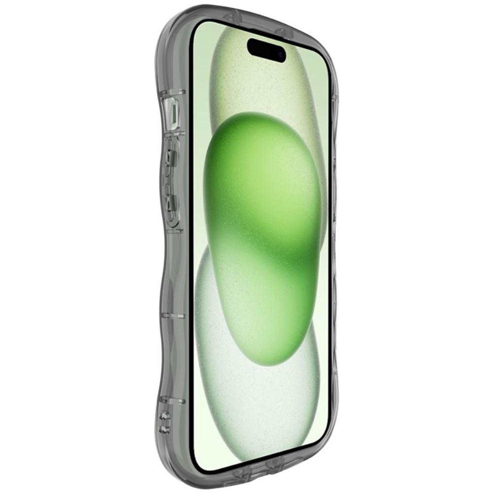 IMAK IMAK iPhone 15 Skal Wavy TPU Tonad Svart