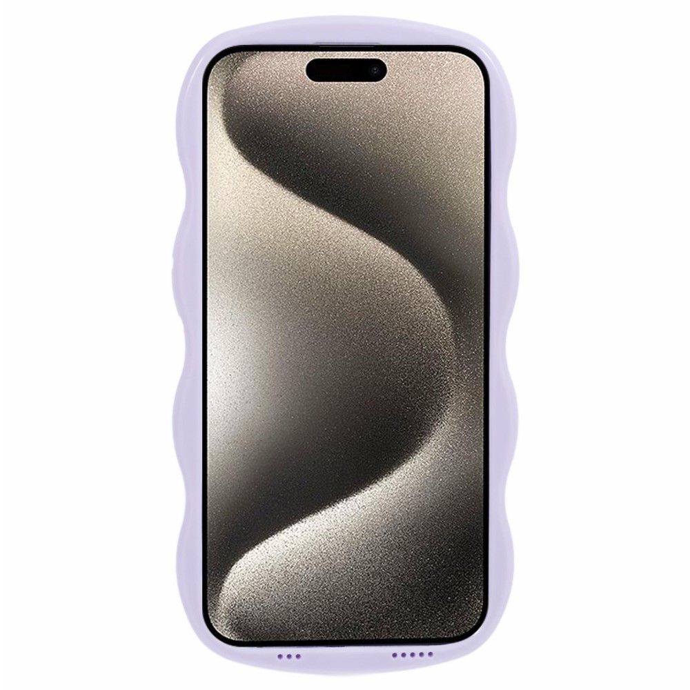  iPhone 15 Mobilskal Wavy Textur Lila