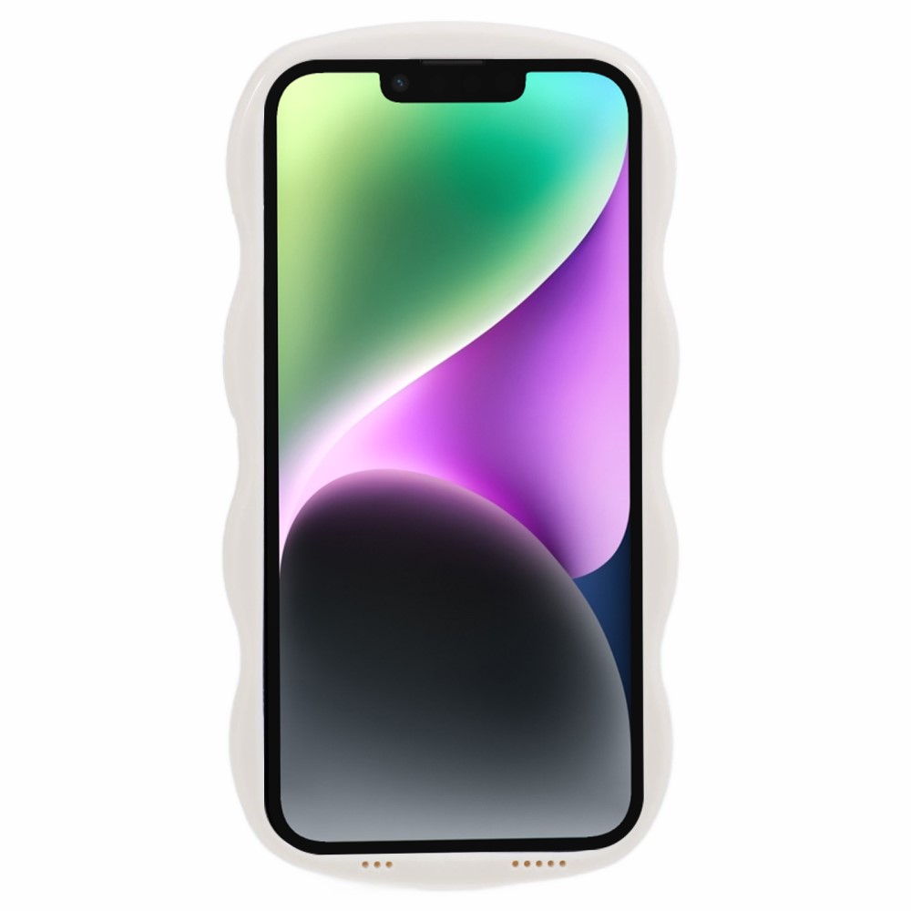  iPhone 14 Mobilskal Wavy Textur Beige