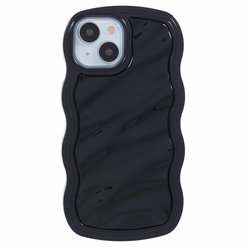  iPhone 14 Mobilskal Wavy Textur Svart