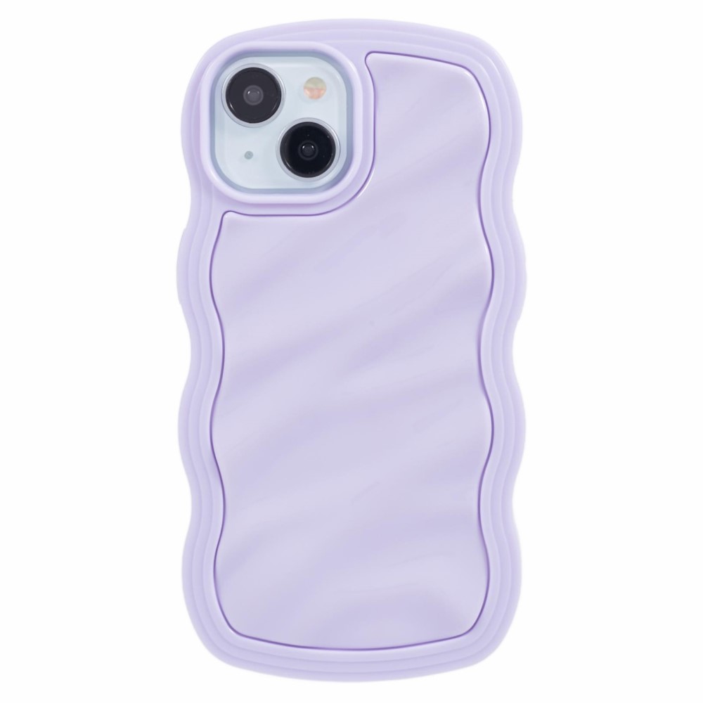  iPhone 14 Mobilskal Wavy Textur Lila