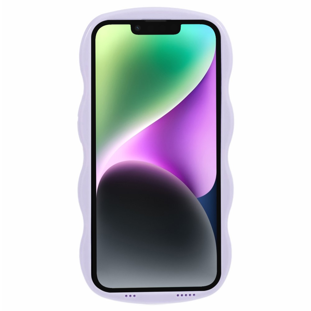  iPhone 14 Mobilskal Wavy Textur Lila