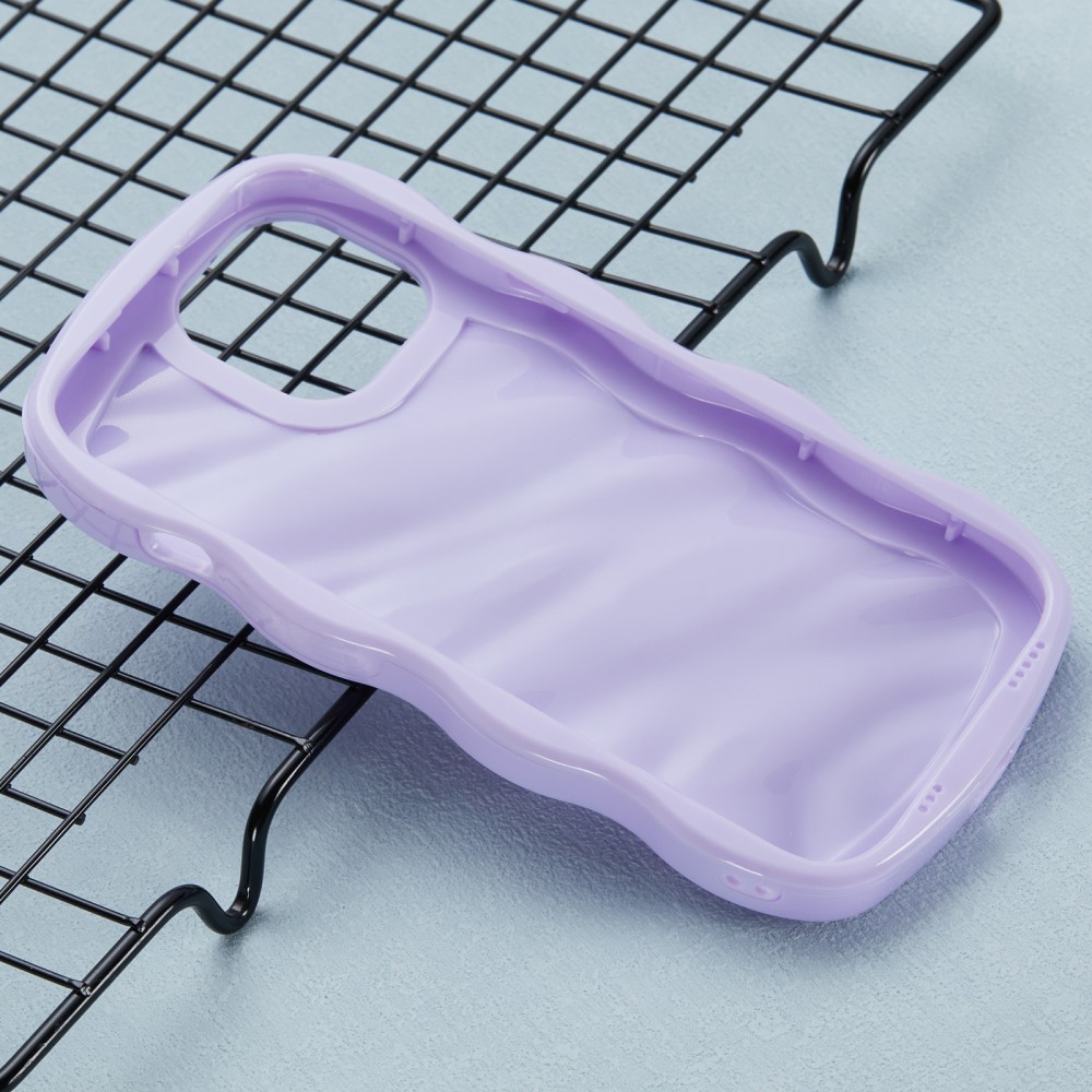  iPhone 14 Mobilskal Wavy Textur Lila