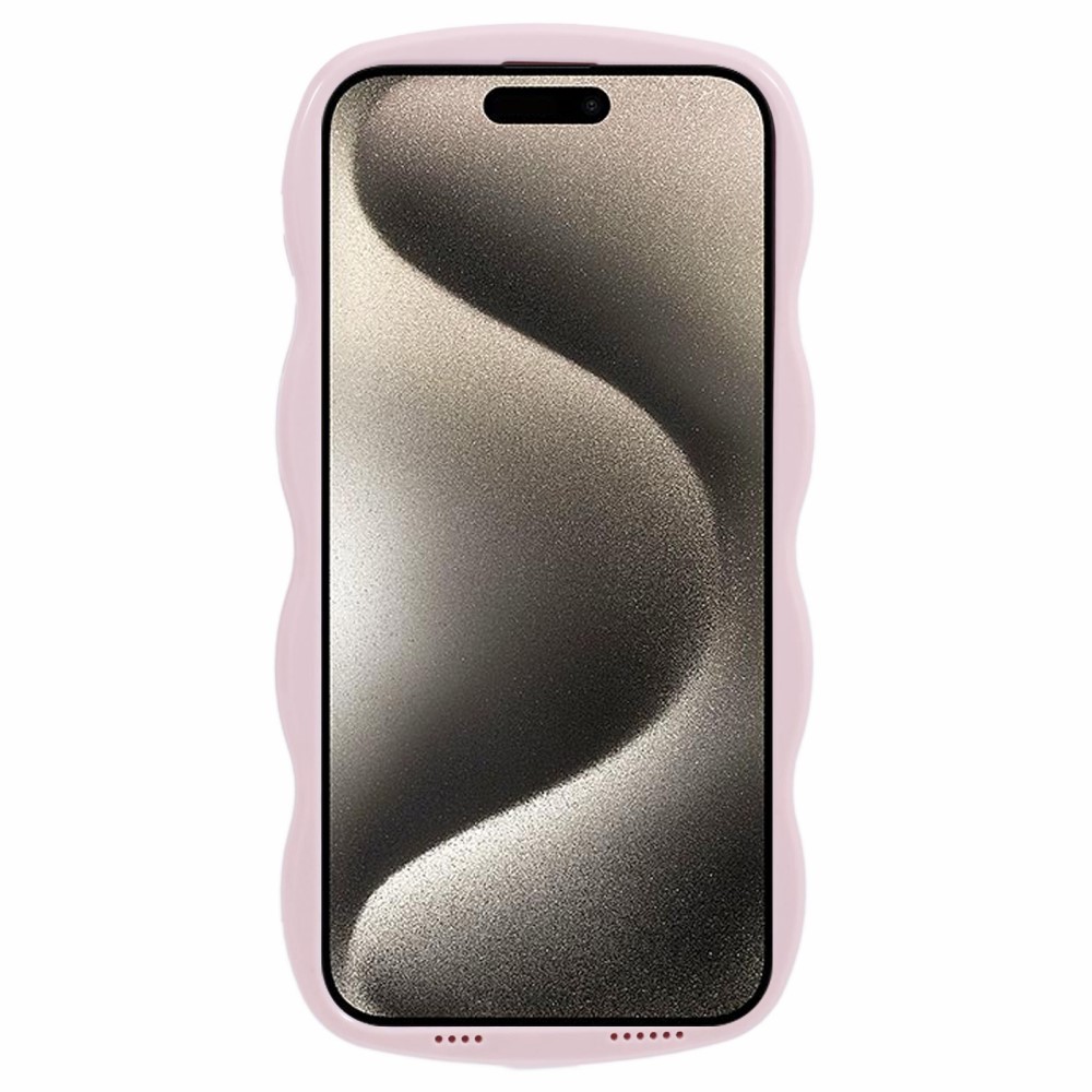  iPhone 15 Pro Max Mobilskal Wavy Textur Rosa