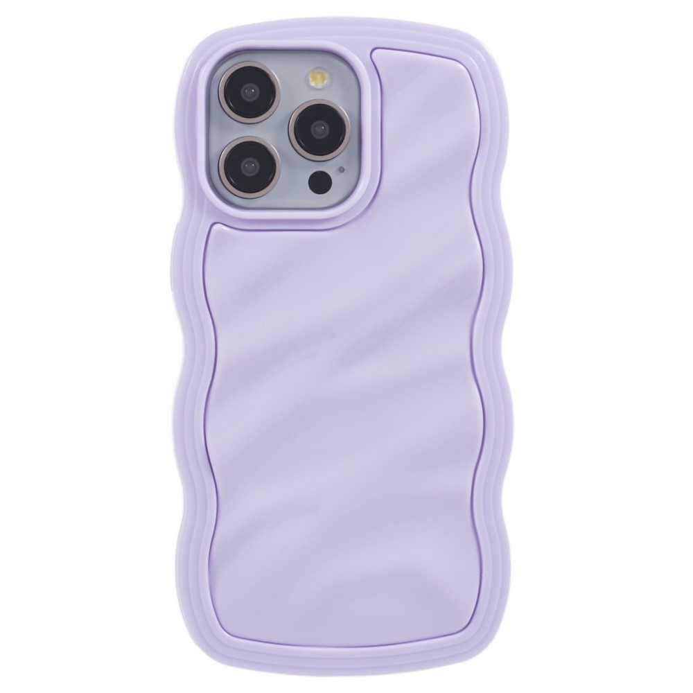  iPhone 15 Pro Mobilskal Wavy Textur Lila