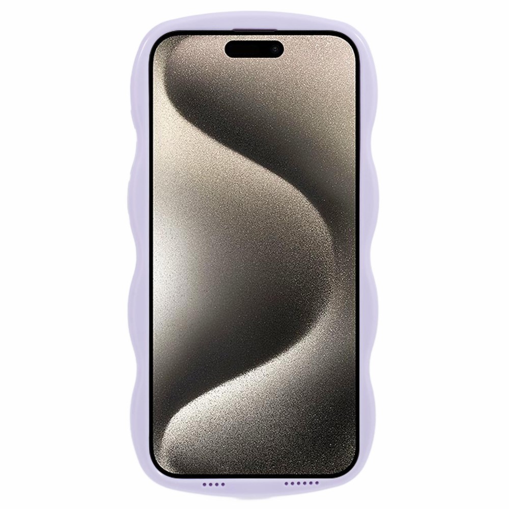  iPhone 15 Pro Mobilskal Wavy Textur Lila