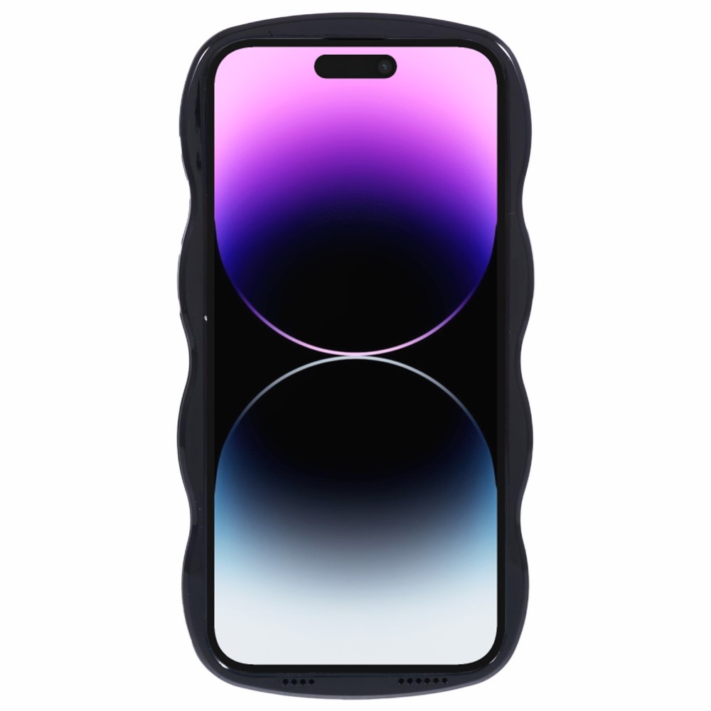  iPhone 14 Pro Max Mobilskal Wavy Textur Svart