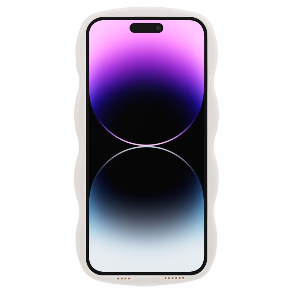  iPhone 14 Pro Max Mobilskal Wavy Textur Beige