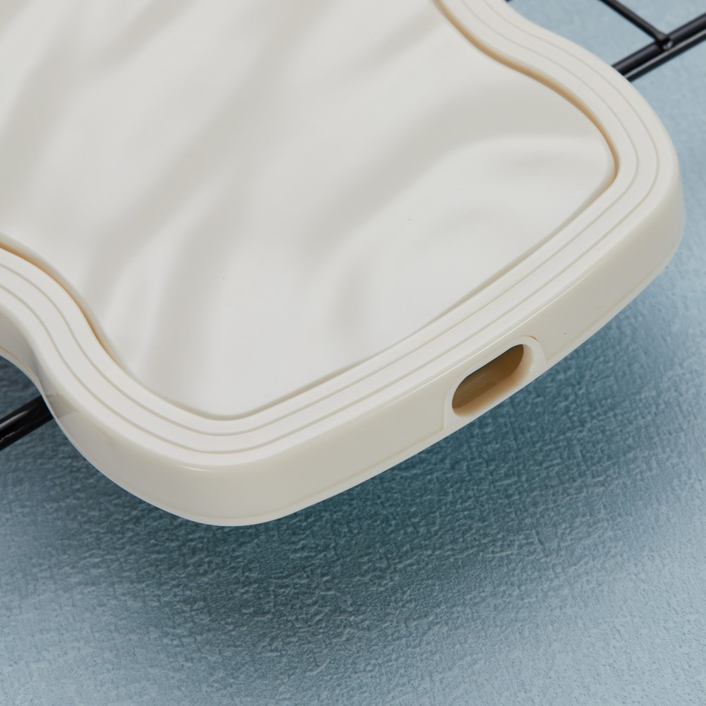  iPhone 14 Pro Max Mobilskal Wavy Textur Beige
