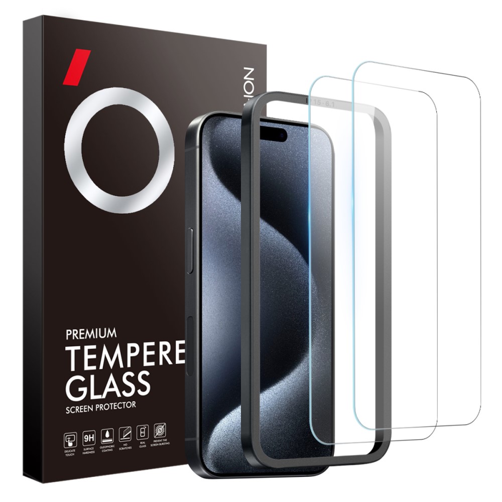 NORTHJO NORTHJO iPhone 15 Pro Max Skärmskydd 2-PACK Härdat Glas