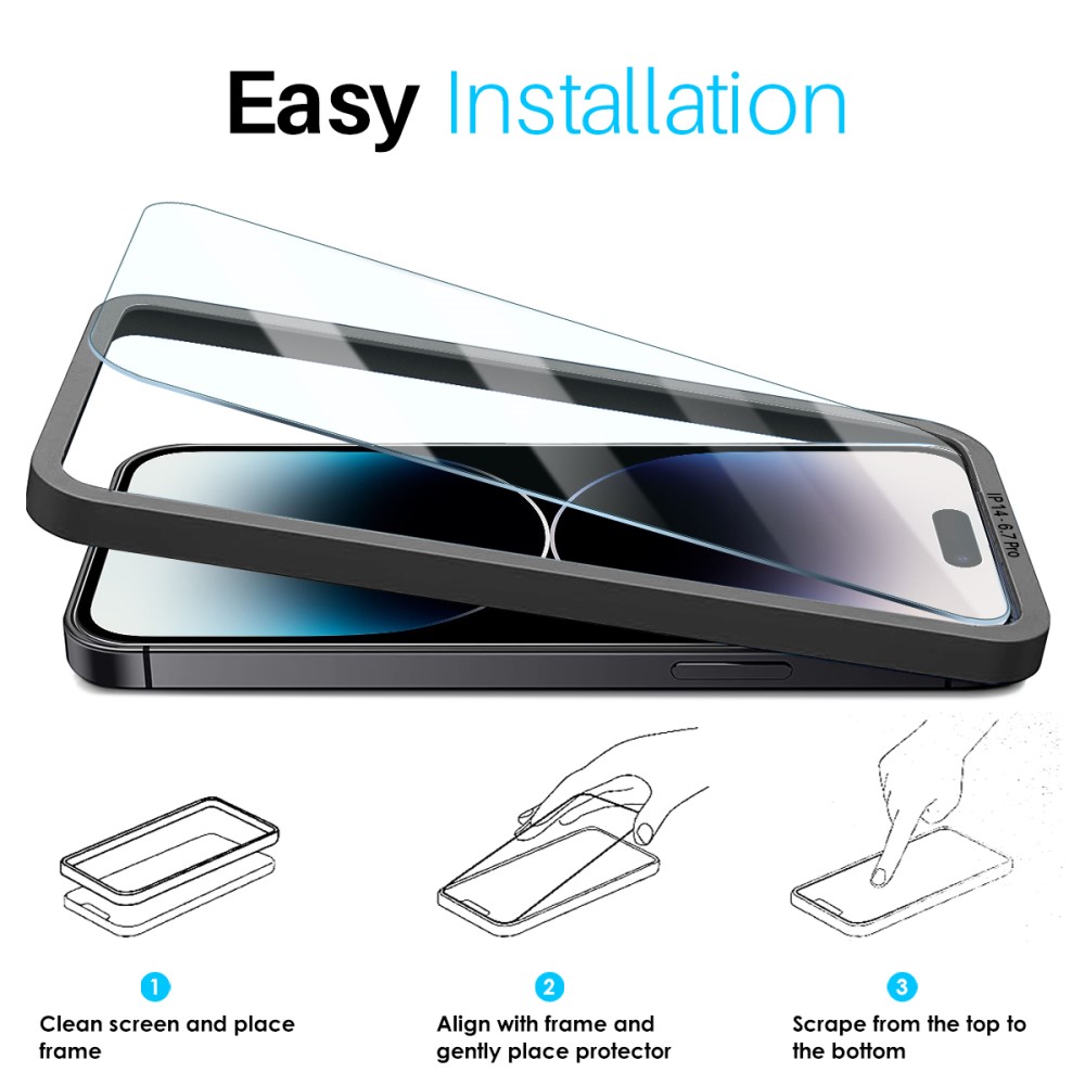 NORTHJO NORTHJO iPhone 14 Pro Max Skärmskydd 2-PACK Härdat Glas