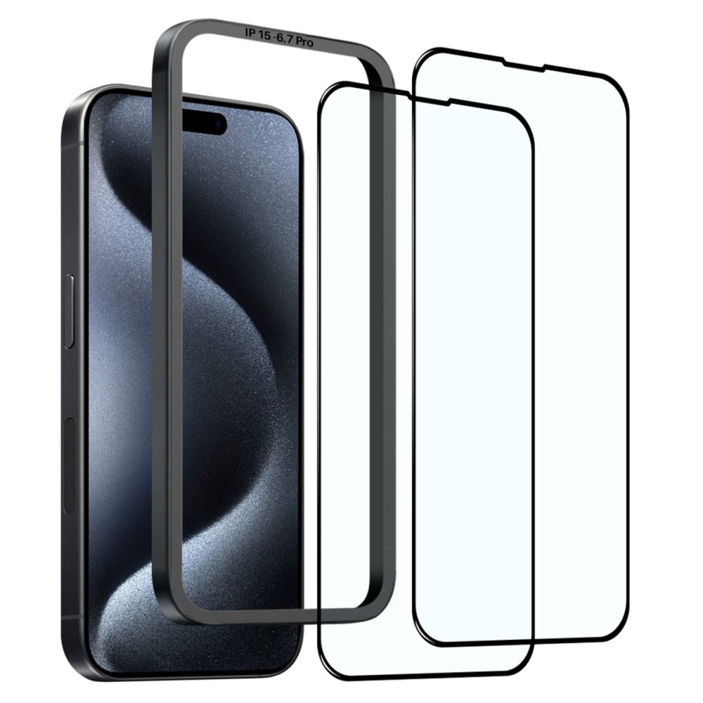 NORTHJO NORTHJO iPhone 15 Pro Max Skärmskydd Heltäckande Härdat Glas