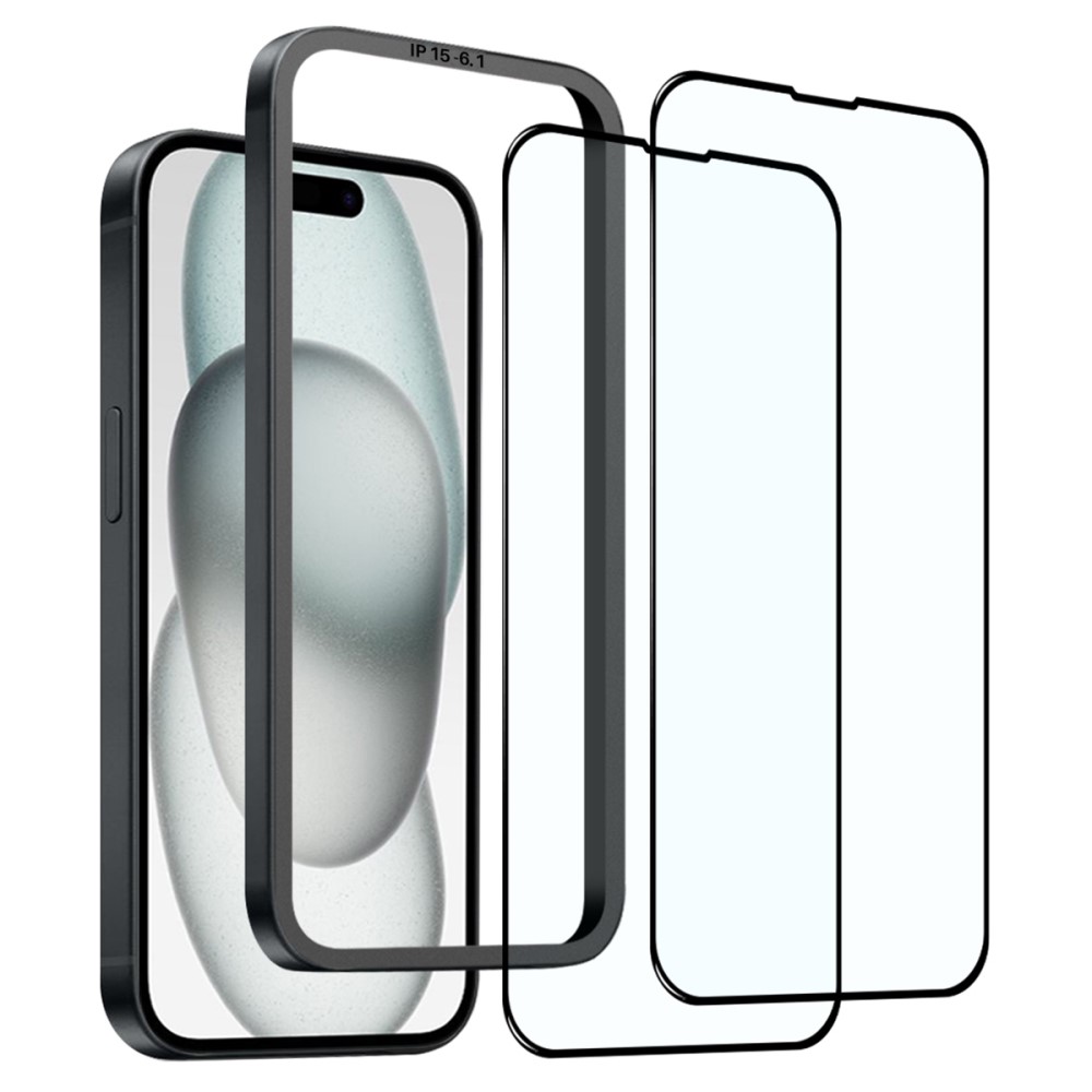 NORTHJO NORTHJO iPhone 15 Skärmskydd Heltäckande Härdat Glas
