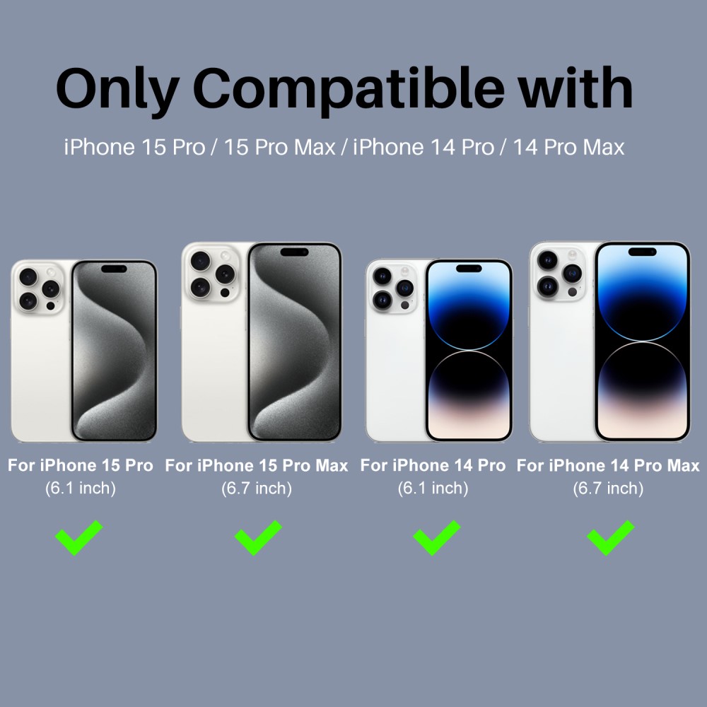 NORTHJO NORTHJO iPhone 15 Pro/Pro Max/14 Pro/Pro Max Linssskydd 2-PACK Glitter