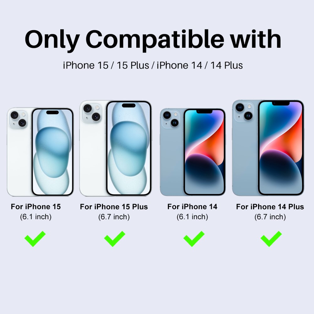 NORTHJO NORTHJO iPhone 15/15 Plus/14/14 Plus Linsskydd 3-PACK Blå