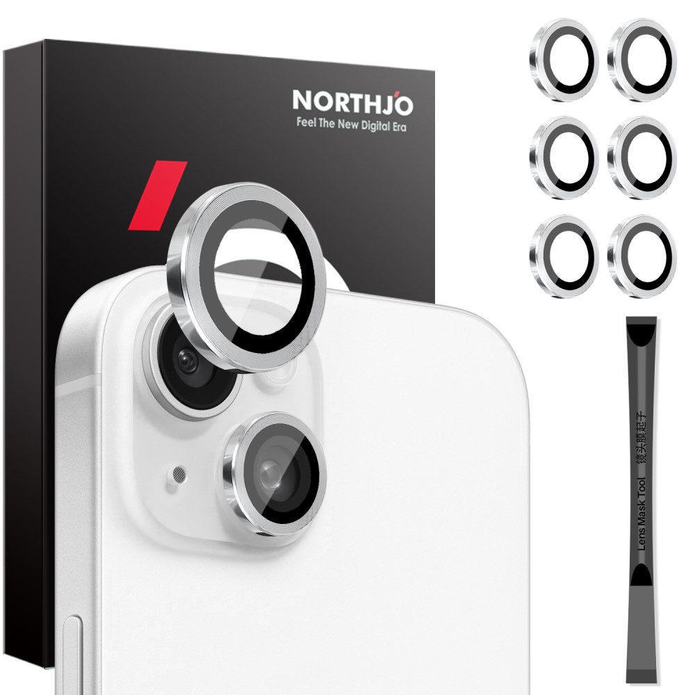 NORTHJO NORTHJO iPhone 15/15 Plus/14/14 Plus Linsskydd 3-PACK