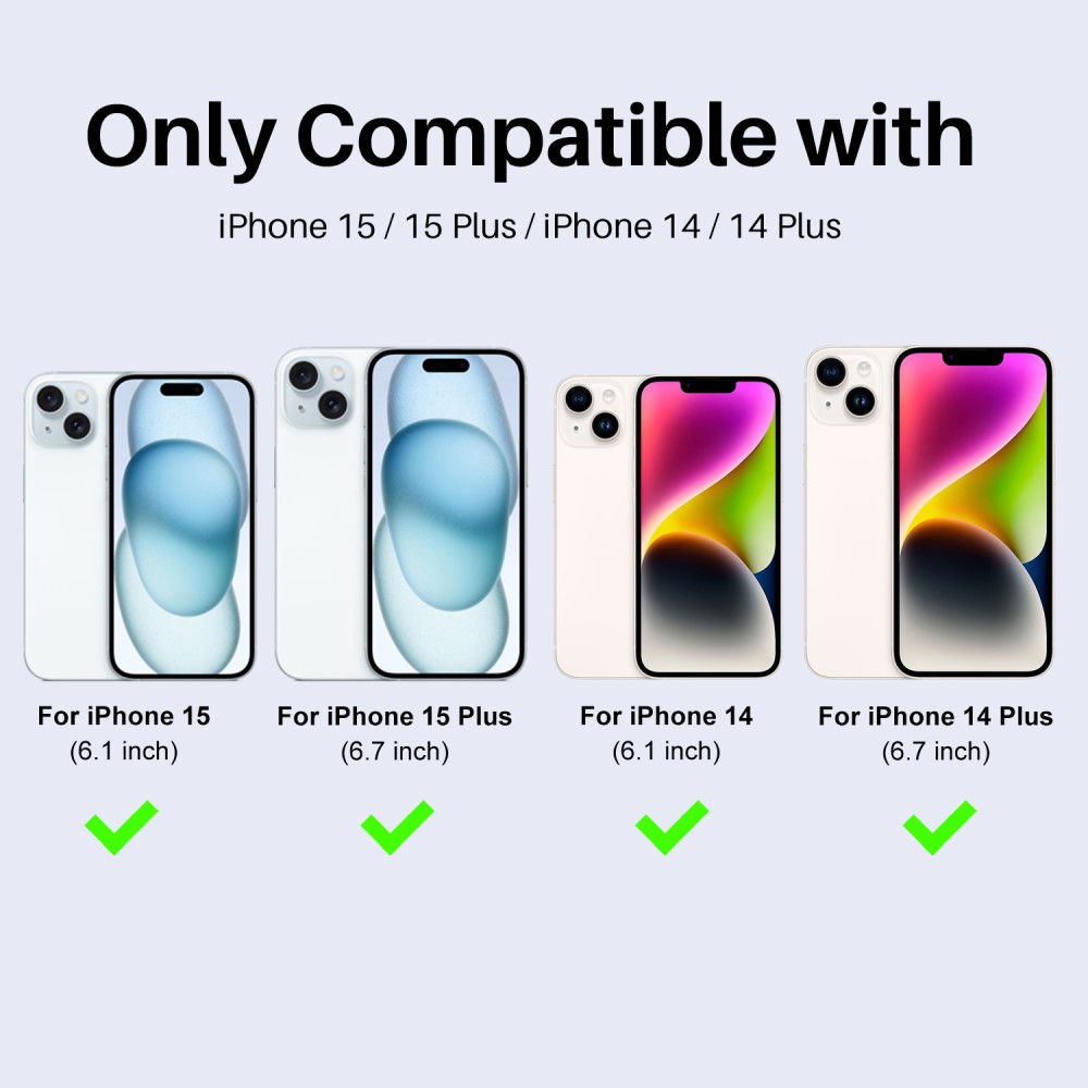NORTHJO NORTHJO iPhone 15/15 Plus/14/14 Plus Linsskydd 3-PACK