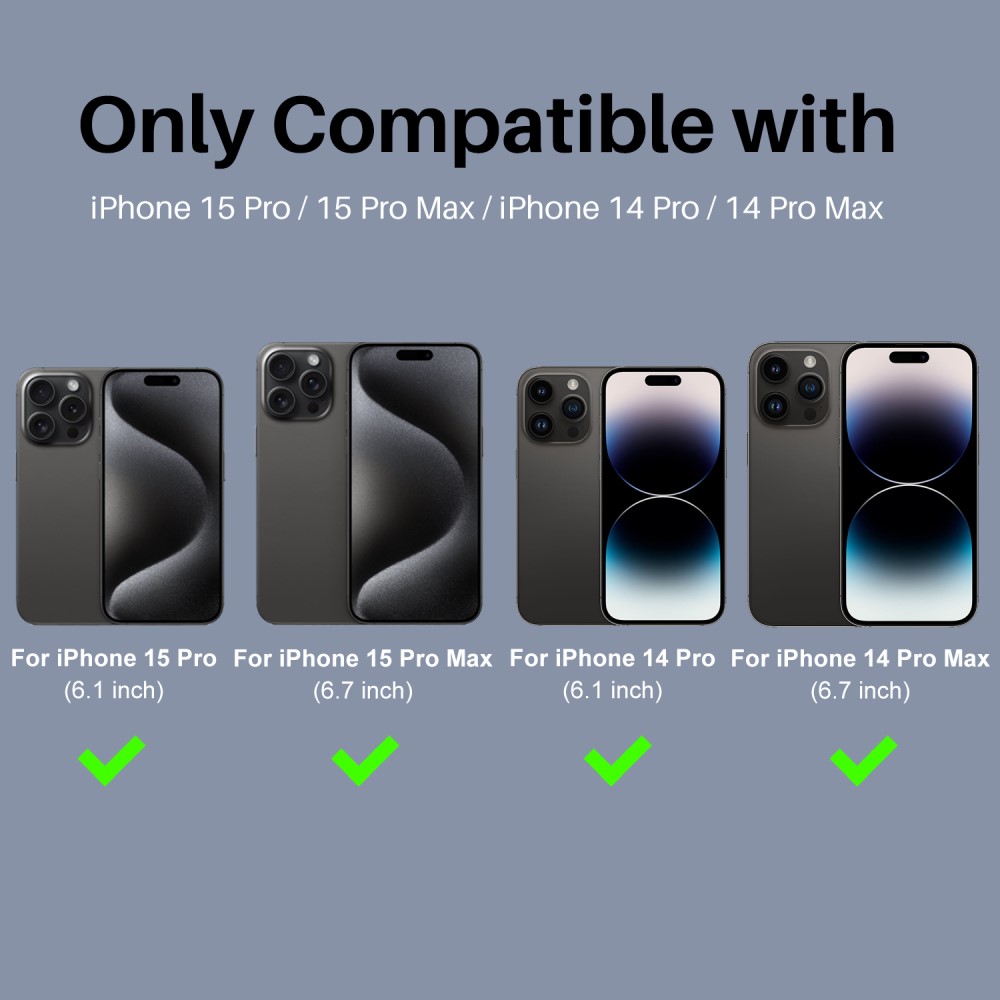NORTHJO NORTHJO iPhone 15 Pro/Pro Max/14 Pro/Pro Max Linsskydd Strass 2-PACK Svart