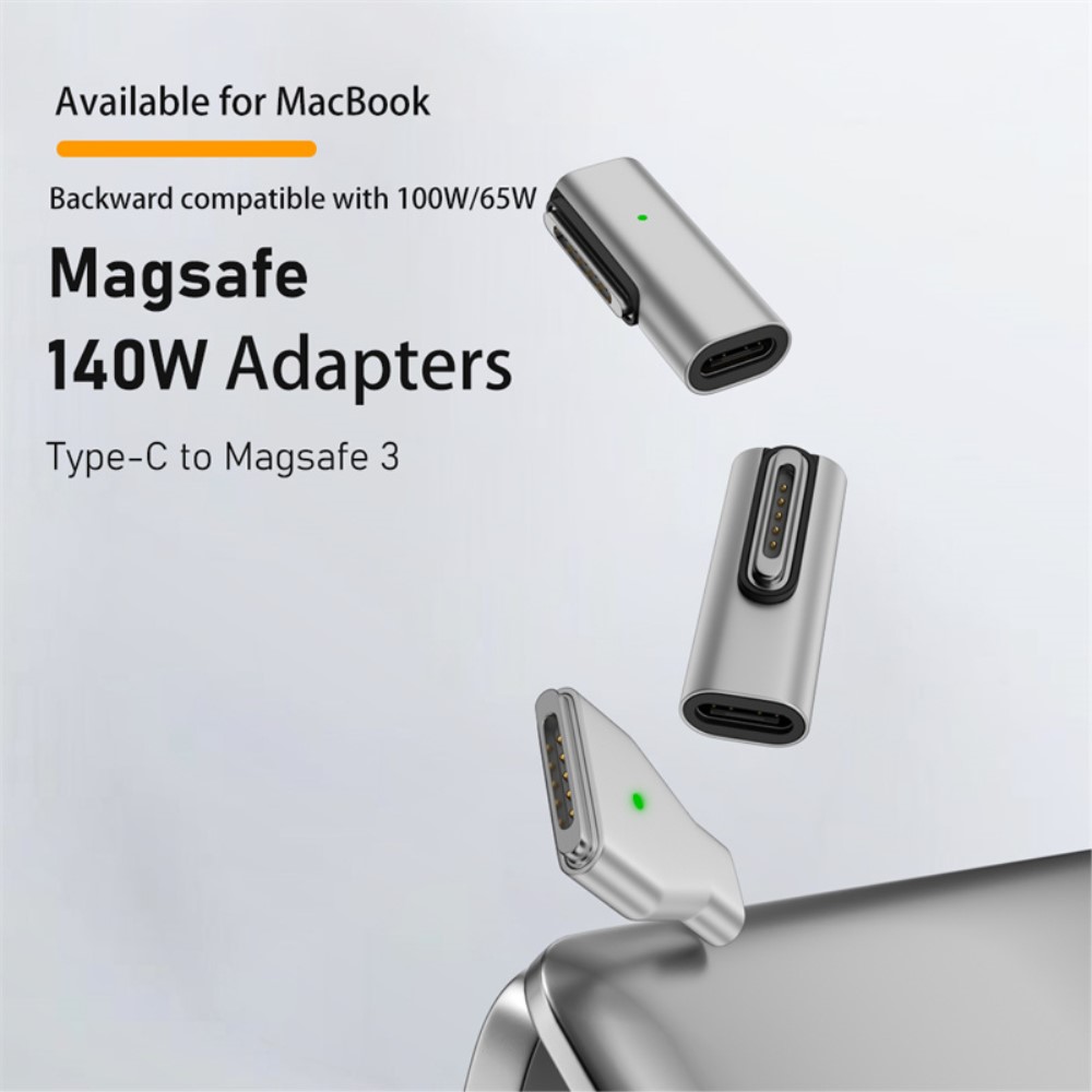  Macbook 140W Adapter MagSafe 3 till USB-C Snabbladdning