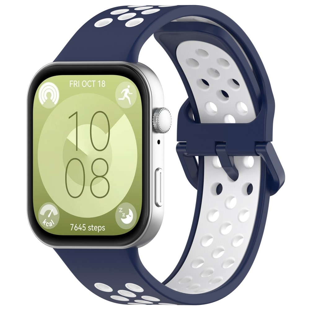  Huawei Watch Fit 3 Sportarmband Dual-Color Mörkblå/Vit