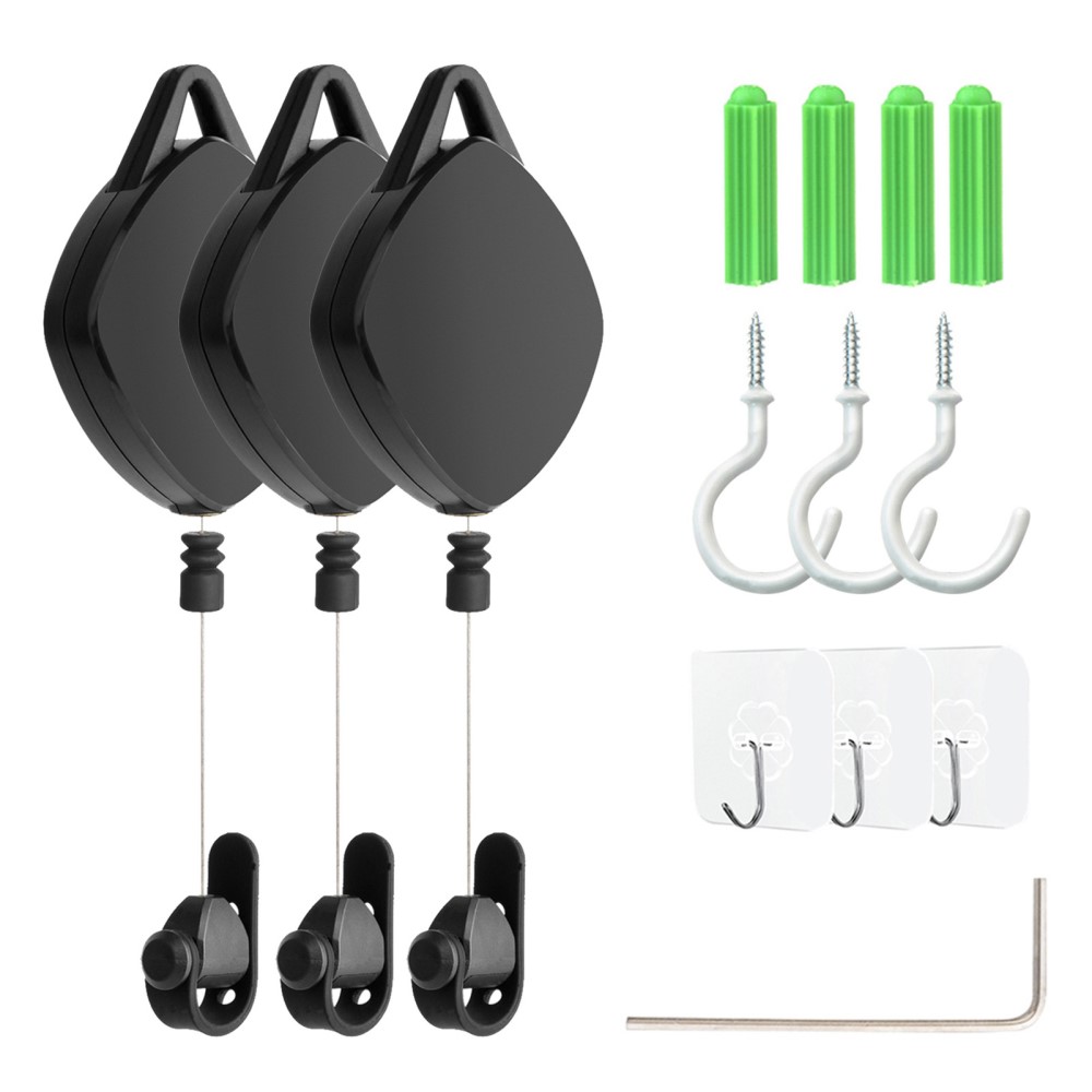  3-PACK VR Kabelhållare För Takmontering Svart