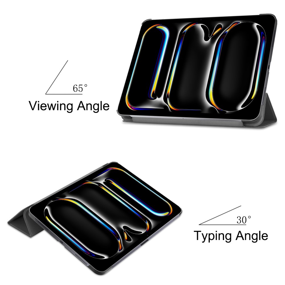  iPad Pro 11 2025/2024 Fodral Tri-Fold Svart