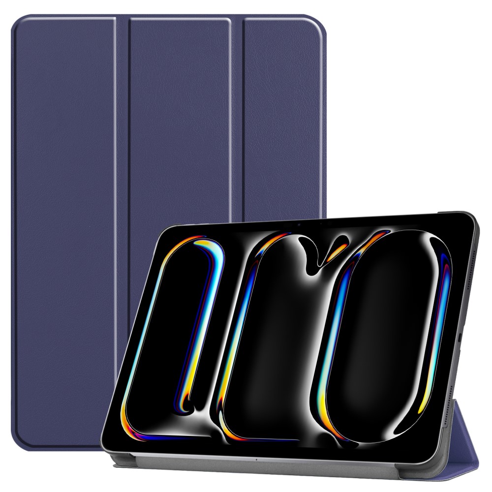  iPad Pro 11 2025/2024 Fodral Tri-Fold Mörk Blå