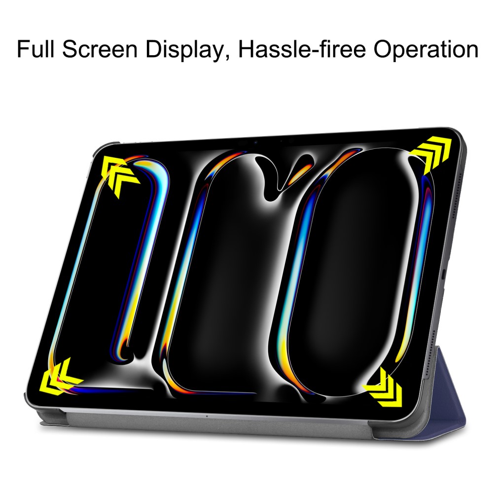  iPad Pro 11 2025/2024 Fodral Tri-Fold Mörk Blå