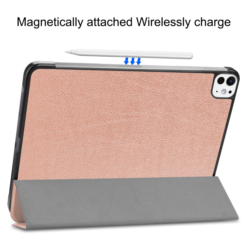  iPad Pro 11 2025/2024 Fodral Tri-Fold Roséguld