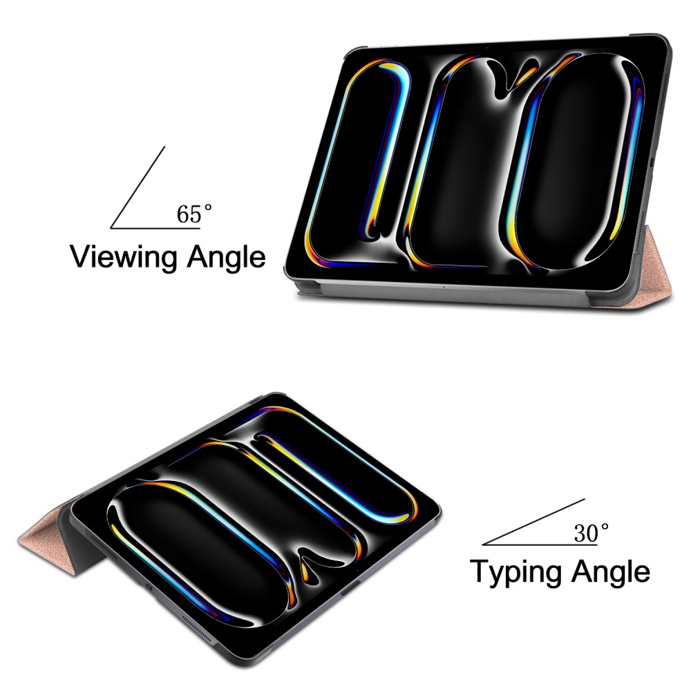  iPad Pro 11 2025/2024 Fodral Tri-Fold Roséguld