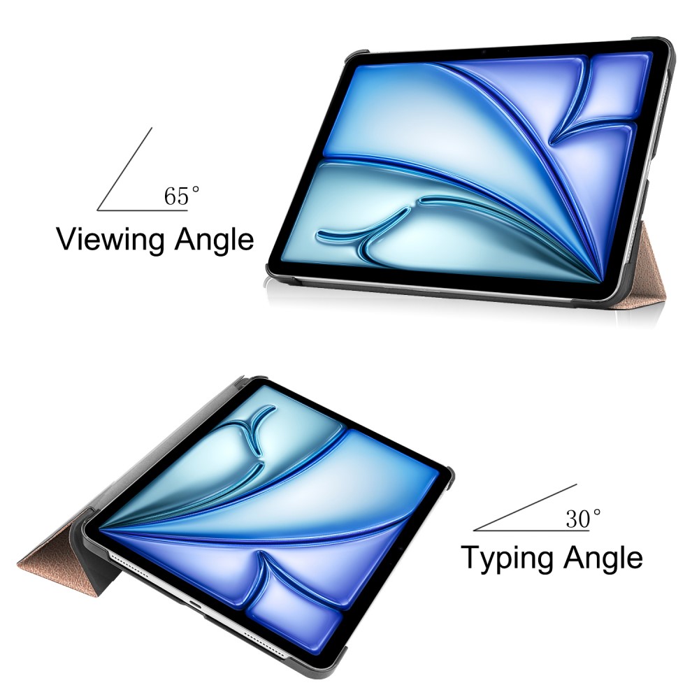  iPad Air 13 2026-2024 Fodral Tri-Fold Roséguld