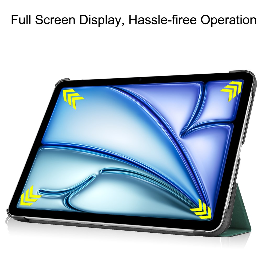  iPad Air 13 2026-2024 Fodral Tri-Fold Grön