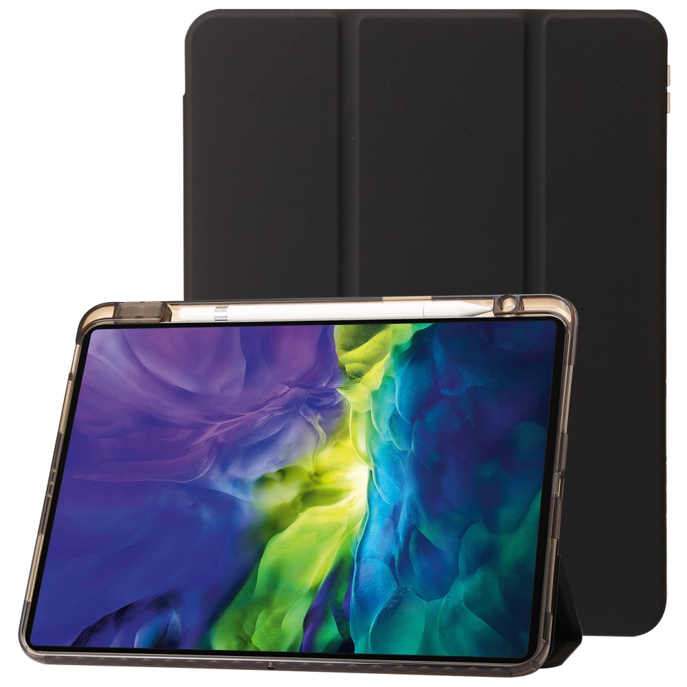  iPad Pro 11 2025/2024 Fodral Tri-Fold Pennhållare Hybrid Svart
