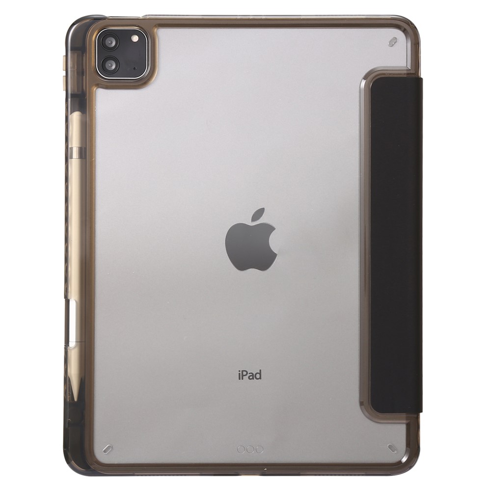  iPad Pro 11 2025/2024 Fodral Tri-Fold Pennhållare Hybrid Svart