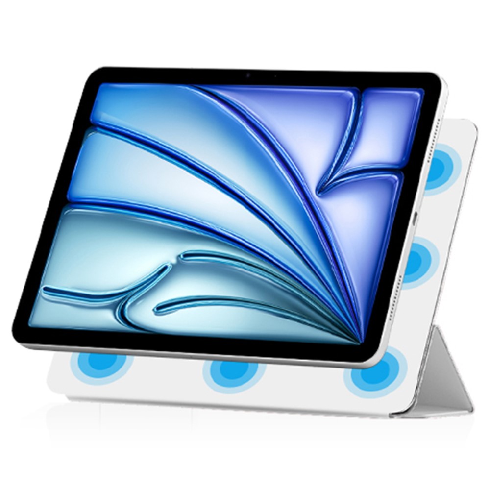  iPad Air 13 2026-2024 2in1 Magnetiskt Fodral Vit