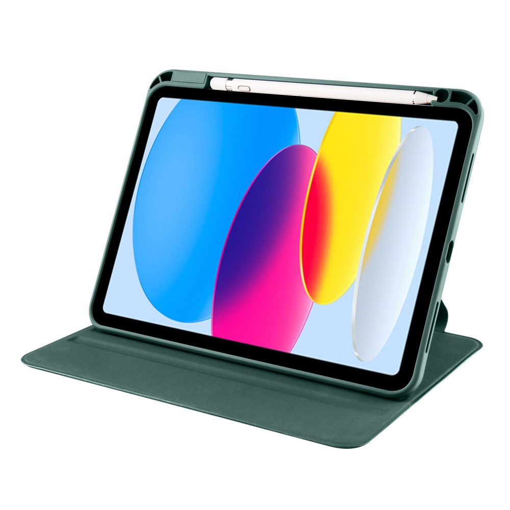  iPad Air 13 2026-2024 Fodral Hybrid Rotation Pennhållare Grön