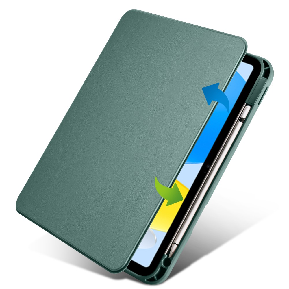  iPad Air 13 2026-2024 Fodral Hybrid Rotation Pennhållare Grön